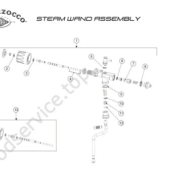 GB5 - FB80 -               Steam Wand Assembly
