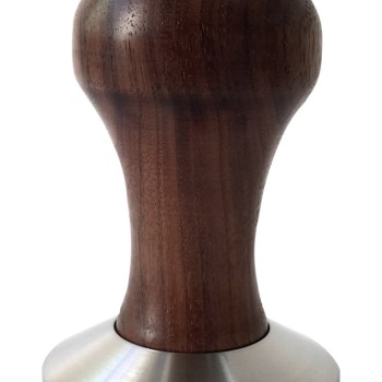 NUT WOODEN/S.STEEL TAMPER ESPRESSO FLAT