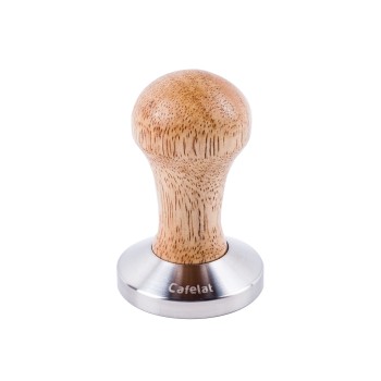 WOODEN/S.STEEL TAMPER ESPRESSO CONVEX