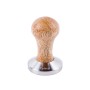 WOODEN/S.STEEL TAMPER ESPRESSO CONVEX