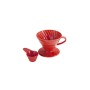 RED CERAMIC COFFEE DRIPPER V60 02