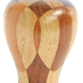 TAMPER HANDLE TIMBER CHECKERBOARD DESIGN