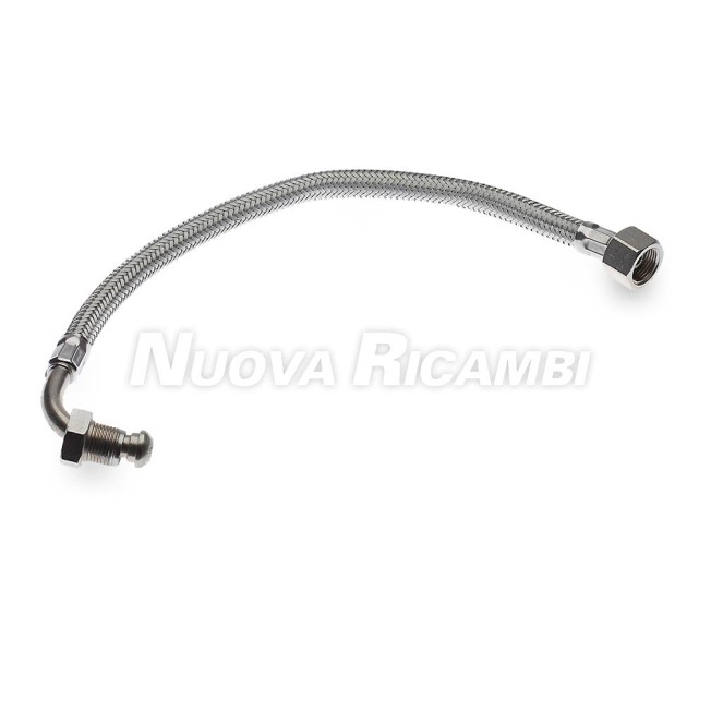 STAINLESS STEEL HOSE M/F 1 CURVE 36cm