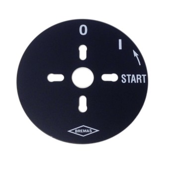 SWITCH PLAQUE 0-1-START