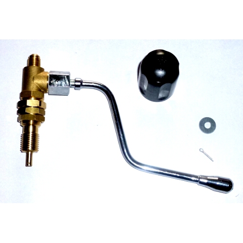 STEAM VALVE WITH PIPE AND SMALL HANDLE