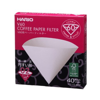 PAPER FILTER WHITE x DRIPPER 02 (40pcs)