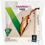 Бумажные фильтры Hario 01 V60 для пуровера, 100шт, бежевые, VCF-01-100M