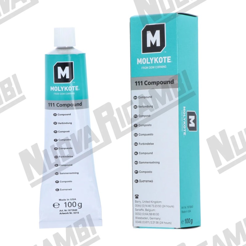 Мастило та герметик для клапанів (cиліконове, харчове) MOLYKOTE® 111 Компаунд 100 грам