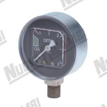 Вертикальный манометр 1 шкала 0-3 бар - соединение 1/4НР плоское - Ø 62мм для SACOME CONTI CLASSICA/ CLUB/ XEOS 2