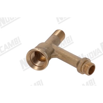 Латунний корпус парового/водяного клапана - з&#039;єднання штуцера Ø 3/8НР - для GAGGIA GD-GE/ LAVAZZA LB4800/ LA PAVONI BAR-HOTEL-PUB/ SAECO AROMA