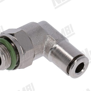 Кутовий фітинг швидкого з&#039;єднання - G 1/8НР - Ø4мм - "нікельована латунь"