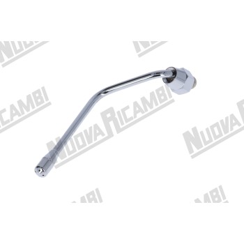 Права хромована парова трубка "NR" в зборі - Ø 8мм - гайка 3/8ВР - довж. 205мм - для VBM REPLICA/ FAEMA E61