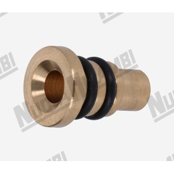 Латунна втулка направляючої пружини з ущільнювальним кільцем з'єднання крана води/пари - Ø 14,8/10,2x6x21,2мм - для VBM/ ECM DE./ FIORENZATO CS/ GRIMAC