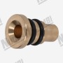 Латунна втулка направляючої пружини з ущільнювальним кільцем з'єднання крана води/пари - Ø 14,8/10,2x6x21,2мм - для VBM/ ECM DE./ FIORENZATO CS/ GRIMAC