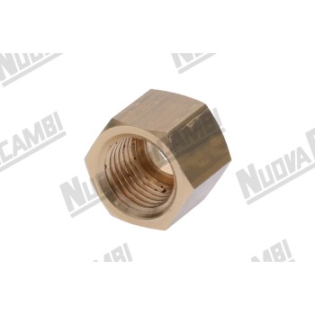 Гайка 1/4ВР - отвір Ø 8,5мм - шестигранник 17мм для приварної оливки