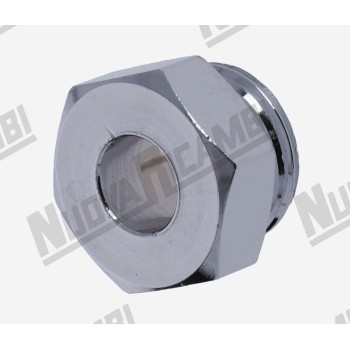 Хромована заглушка головки важільної групи - G 1/2 - отвір Ø 10,8мм - вис. 17мм - шестигранник 24мм - для FAEMA E61/ FUTURMAT-QUALITY