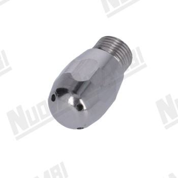 Чоловічий паровий носик "NR НЕРЖАВІЮЧА СТАЛЬ" - M8,5x0,75 - 4 отвори Ø 1,5мм - Ø 10x28,5мм