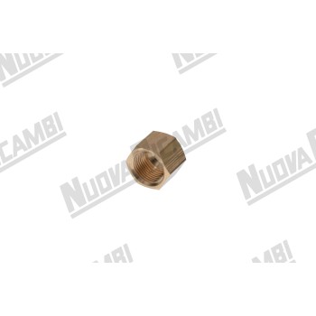 Гайка G 3/8ВР плоская - отверстие Ø 10,2мм - выс.16,1мм для приварного наконечника Ø 8мм