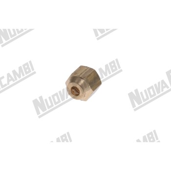 Гайка G 1/4ВР под хомут - отверстие Ø 6,5мм - выс. 16мм - шестигранник 17мм