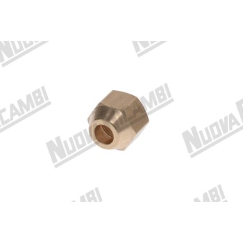 Гайка G 1/8ВР под хомут - отверстие Ø 6мм - выс.13мм - шестигранник 13мм