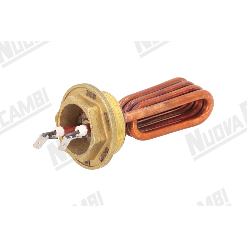 Нагрівальний елемент (тен) V230 - 1800Вт - 2 контакти FASTON 90° - різьба 1" 1/4 - довж. 105мм для BEZZERA/ ECM/ VBM