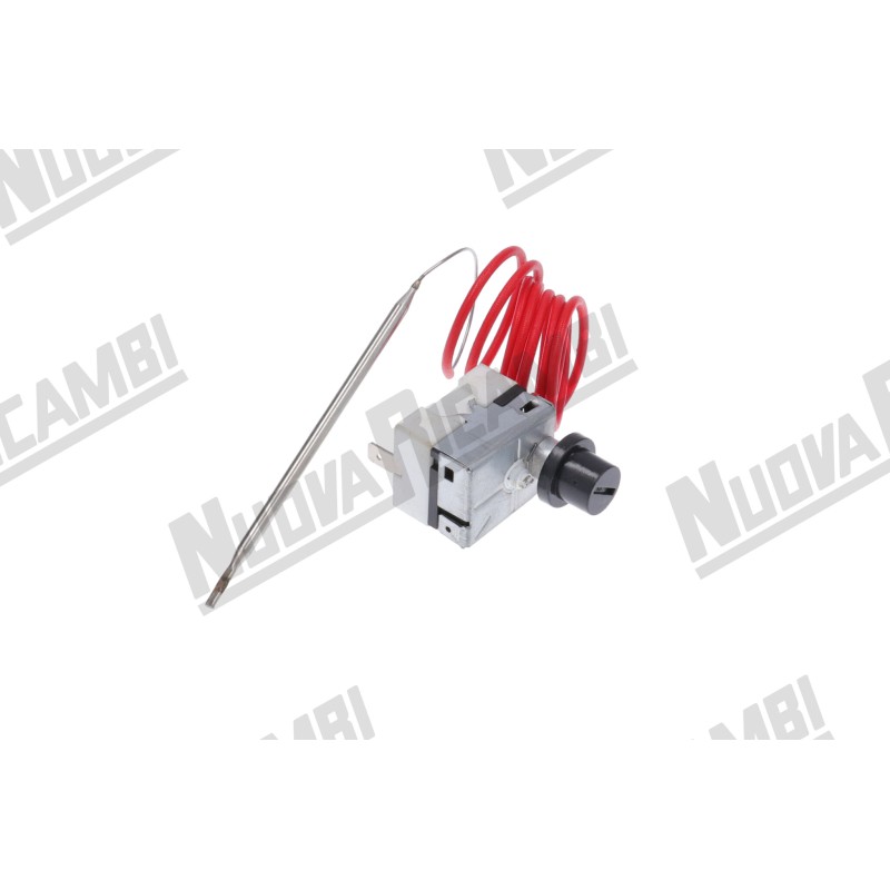 Однофазний термостат з ручним скиданням "TECASA SP-121" - гвинтове регулювання - колба Ø 4x105мм для CIMBALI M24-M39TE/ CASADIO 10A-10S-20/ FAEMA ENOVA Однофазний термостат з ручним скиданням "TECASA SP-121" - гвинтове регулювання - колба Ø 4x105мм для CIMBALI M24-M39TE/ CASADIO 10A-10S-20/ FAEMA ENOVA