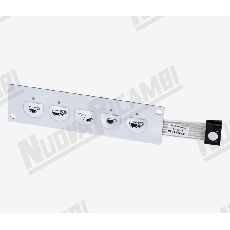 Мембрана сенсорної панелі 5 кнопок - 4 LED - для CASADIO QUINDICI/ FAEMA E98 R/ CIMBALI M27 RE (973031010) Мембрана сенсорної панелі 5 кнопок - 4 LED - для CASADIO QUINDICI/ FAEMA E98 R/ CIMBALI M27 RE (973031010)