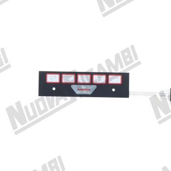 Мембрана панелі кнопок для FAEMA E98/A RESTYLING/CIMBALI M27, 176X49 мм, плоска, 8 контактів