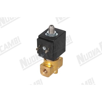 Електромагнітний клапан "GHEZ" 3-ходовий - 1/8-1/8 ВР - V230/240 - 50/60 - 8Вт - отвір Ø 1,5мм - ущільнення VITON - конічний дренаж 1/8 - "CE"