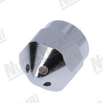 Хромований паровий носик "NR" внутрішній - 1/8ВР - Ø 12x16мм - 4 отвори Ø 1,6мм