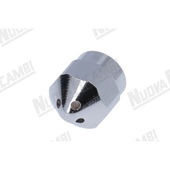 Хромований паровий носик "NR" внутрішній - 1/8ВР - Ø 12x16мм - 4 отвори Ø 1,6мм