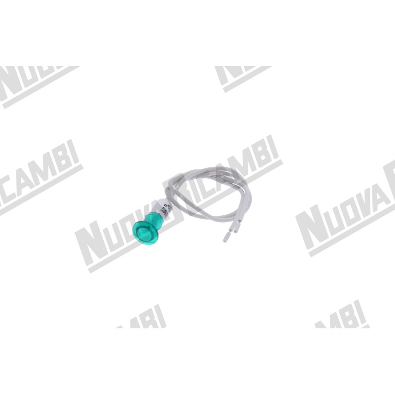 GREEN PILOT LAMP D.10mm + WIRES