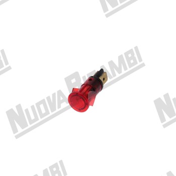 Червона пілотна лампа 250В - 120°C - головка Ø 14мм - отвір Ø 12мм - для FAEMA