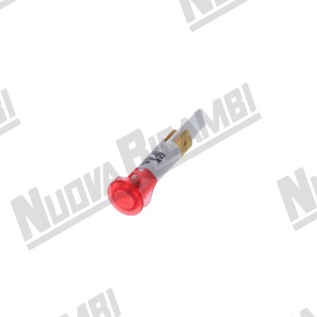 Червона пілотна лампа 250В - 120°C - головка Ø 13,5мм - отвір Ø 10мм для FAEMA/ SPINEL