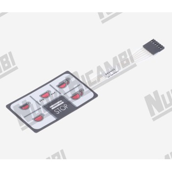 Мембрана сенсорної панелі 6 кнопок - 5 LED - 6 контактів - для FAEMA DUE/ SMART A.