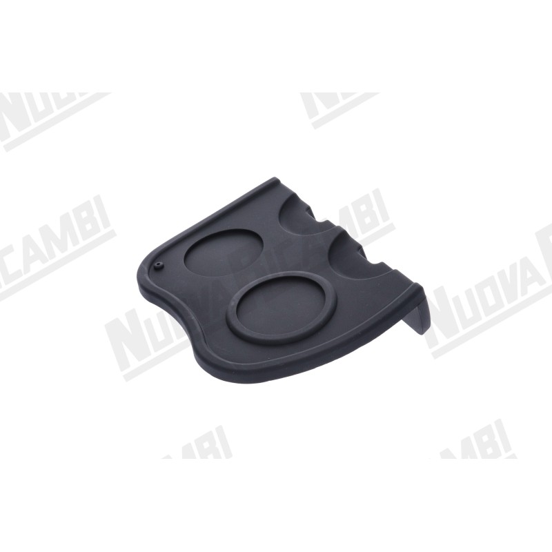 Чорний кутовий гумовий килимок для темпера "EDO" з тримачем для темпера, 205x150мм