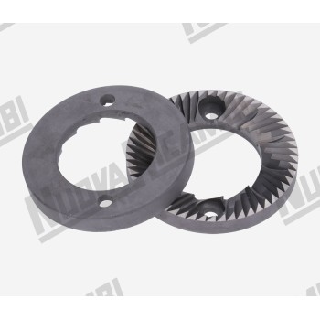 Пара жорен "NR" - ліві - Ø шестигранник 65мм - Ø внутр. 38мм - вис. 8,5мм - 11/12 зубів - 2 отвори - для MAHLKONIG K30/ ASTORIA CMA K30/ RENEKA MK10