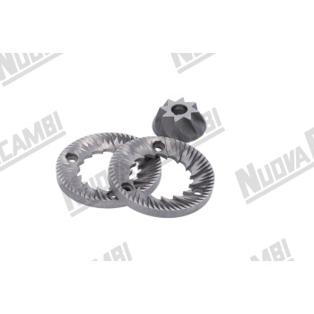 Жернова SAN MARCO MK/LK правые, полуконические - мама Ø шестигранник 84 - Ø внутр. 46 - выс. 9мм - папа Ø 45/13, 3 отверстия со шпонкой