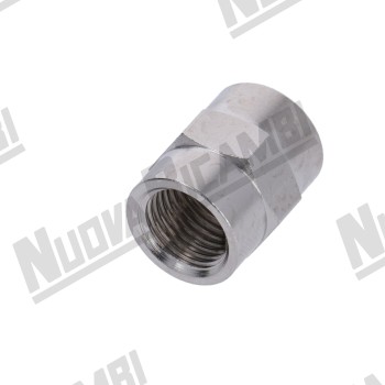 Втулочный фитинг G 1/4ВР - 1/4ВР - шестигранник 17мм, никелированная латунь