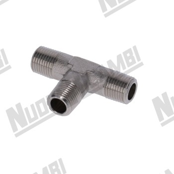 Т-подібний фітинг G 1/8НР - 1/8НР - 1/8НР - шестигранник 10мм - "нікельована латунь"