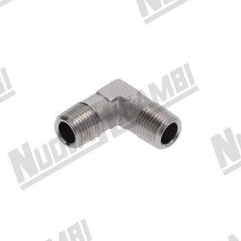 Кутовий фітинг G 1/8НР - 1/8НР - шестигранник 10мм - "нікельована латунь"