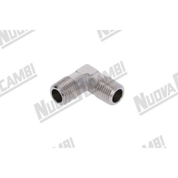 Угловой фитинг G 1/4НР - 1/4НР - шестигранник 13мм - "никелированная латунь"