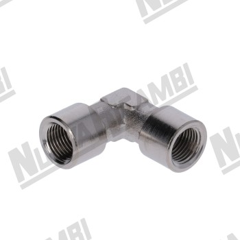 Угловой фитинг G 1/8ВР - 1/8ВР - шестигранник 10мм - "никелированная латунь"