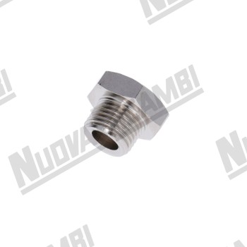 Колпачок G 1/8НР "никелированная латунь" - шестигранник 14мм, выс. 10.5мм