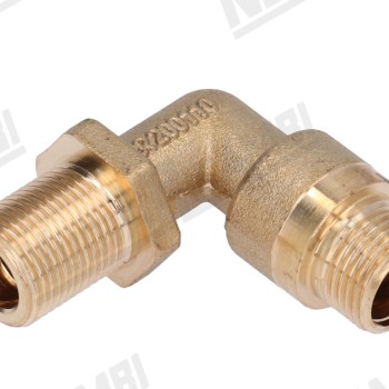 Латунний кутовий фітинг для трубки гарячої води - G 3/8НР - 3/8НР - "NSF" - для PROMAC/ RANCILIO