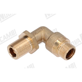 Латунний кутовий фітинг для трубки гарячої води - G 3/8НР - 3/8НР - "NSF" - для PROMAC/ RANCILIO