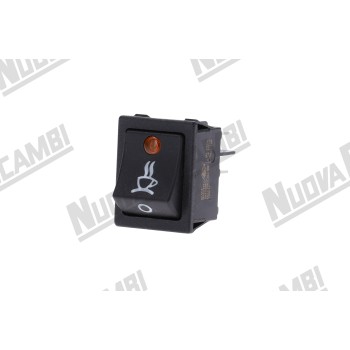 Черная кнопка включения группы кофемашины 250 В - 16 А - 22 x 30 мм, светящаяся, для Rancilio Silvia / Grimac