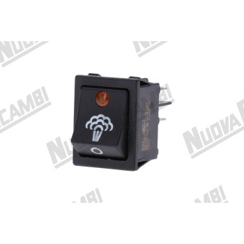 Чорний біполярний перемикач "ПАР" з помаранчевим світловим LED, 250В - 16А - отвір 22x30мм для RANCILIO SILVIA