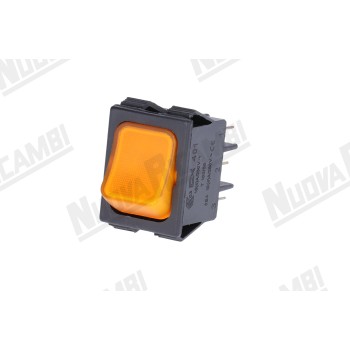 Трехполюсная светящаяся кнопка, не фиксируется