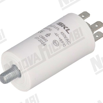 Конденсатор 6.3мкФ - 220/240В - 450В - 50/60Гц - Ø 30мм - вис. 55мм для ASTORIA/ WEGA/ MAZZER/ FIAMMA RST/ COMENDA/ OBEL/ MACAP/ CIME